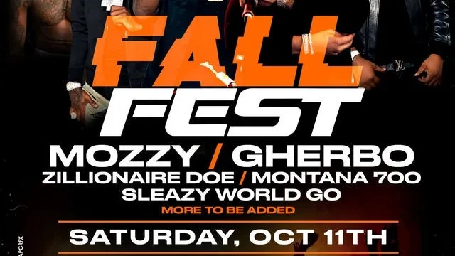 Fall Fest: G-Herbo, Mozzy, Zillionaire Doe & Montana 700